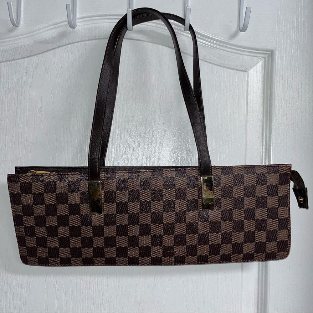 Comeco Checkered Brown Bag